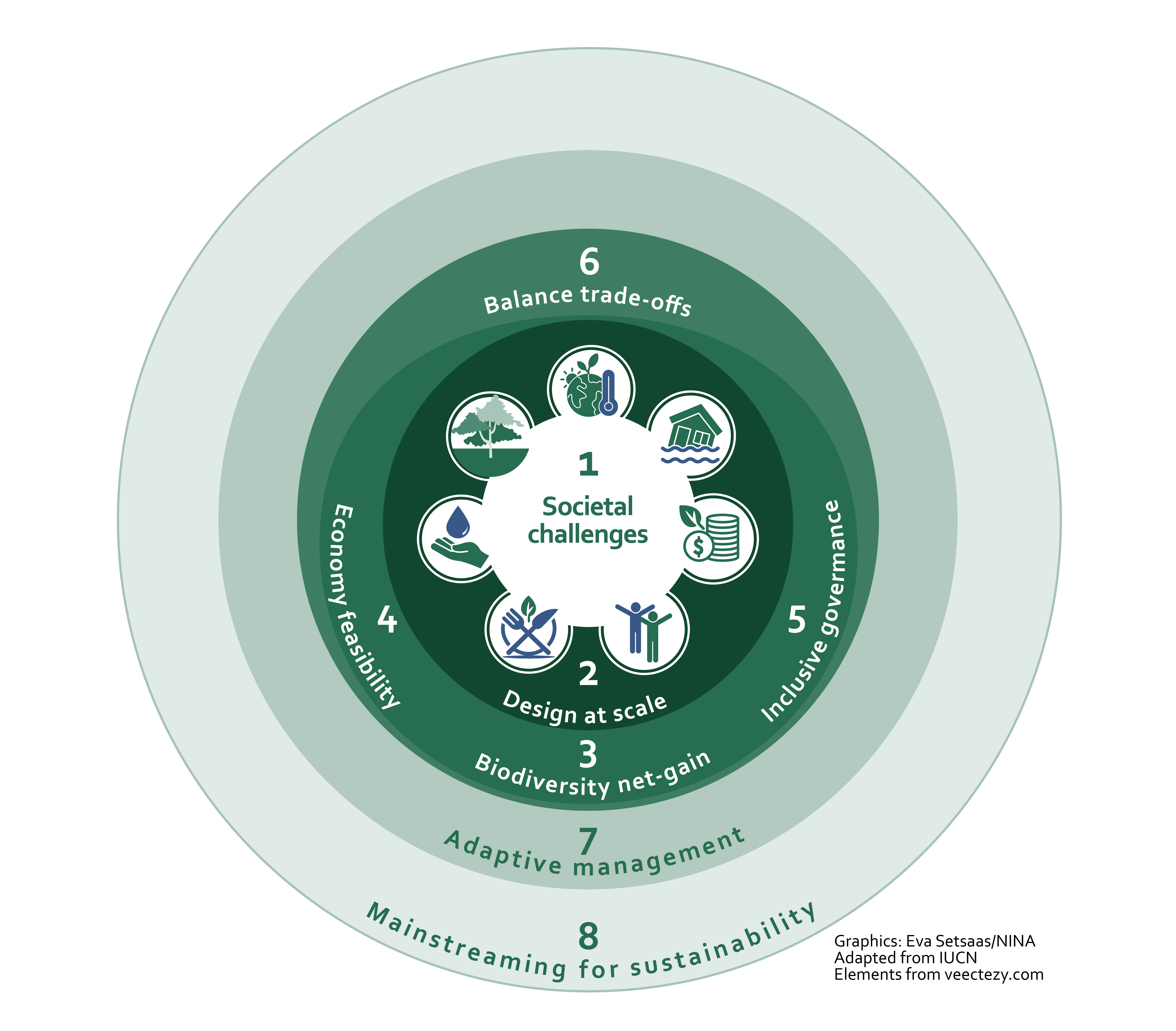 Eight criteria in the IUCN Global Standard for NbS